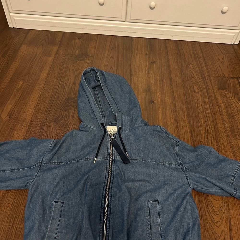Ashley Vintage Charm Size Large Blue Cotton Lightweight Jacket - Picture 2 of 3